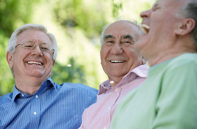 Three Friends Laughing