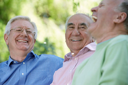 Three Friends Laughing