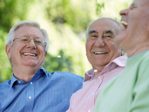 Three Friends Laughing