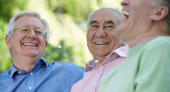 Three Friends Laughing