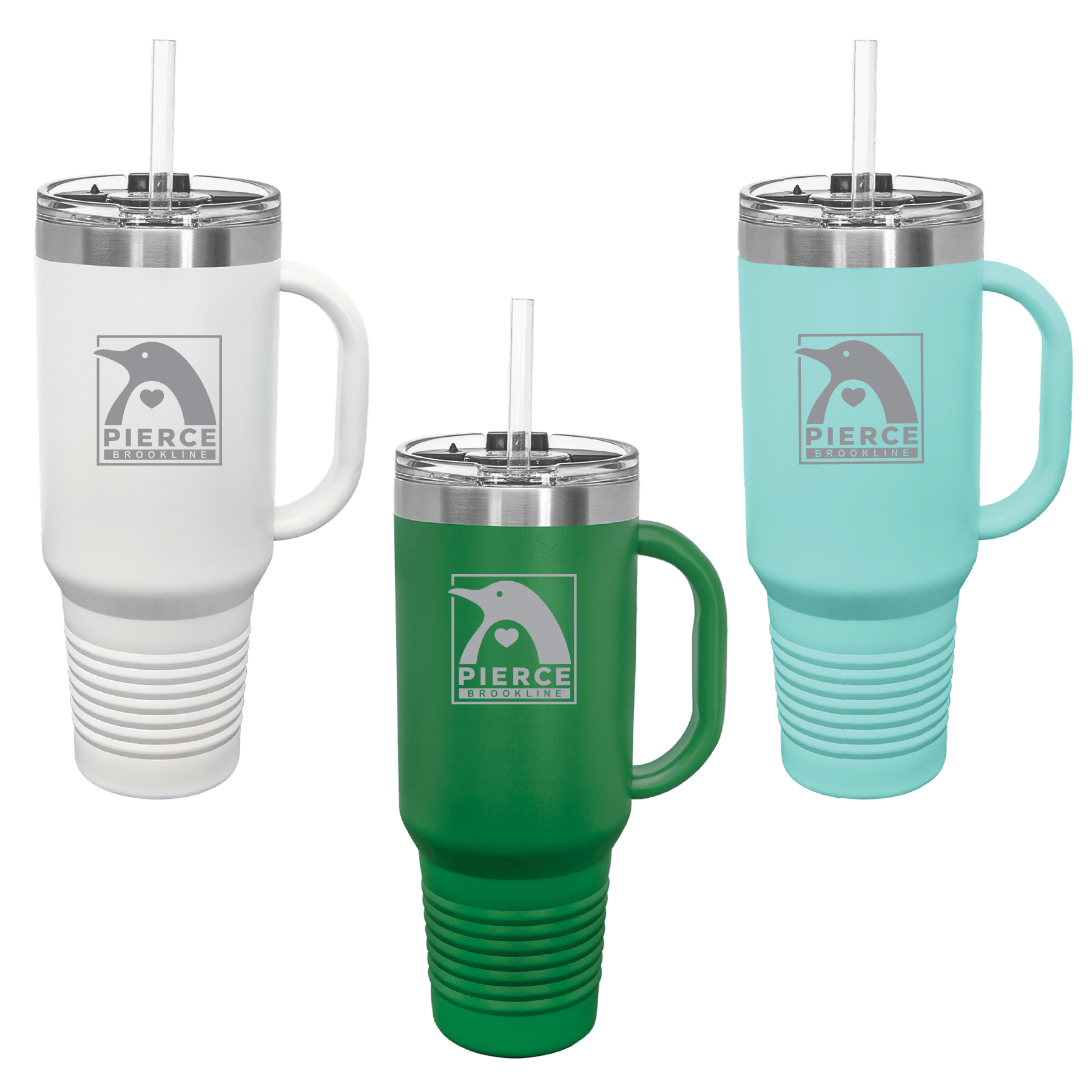 Pierce 40 oz. Travel Mug with Handle, Straw Included