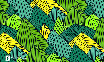 green and yellow linear shaped pyramids