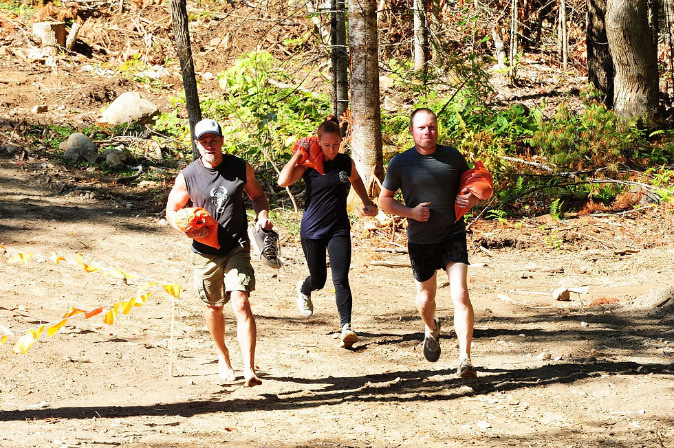 Running barefoot with a sandbag, North of 7 OCR, 2025