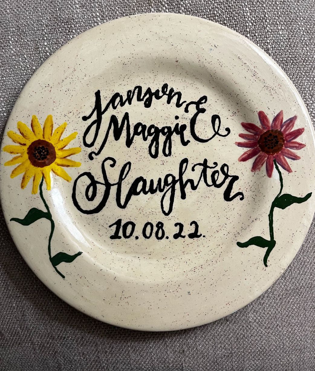 Floral wedding plate