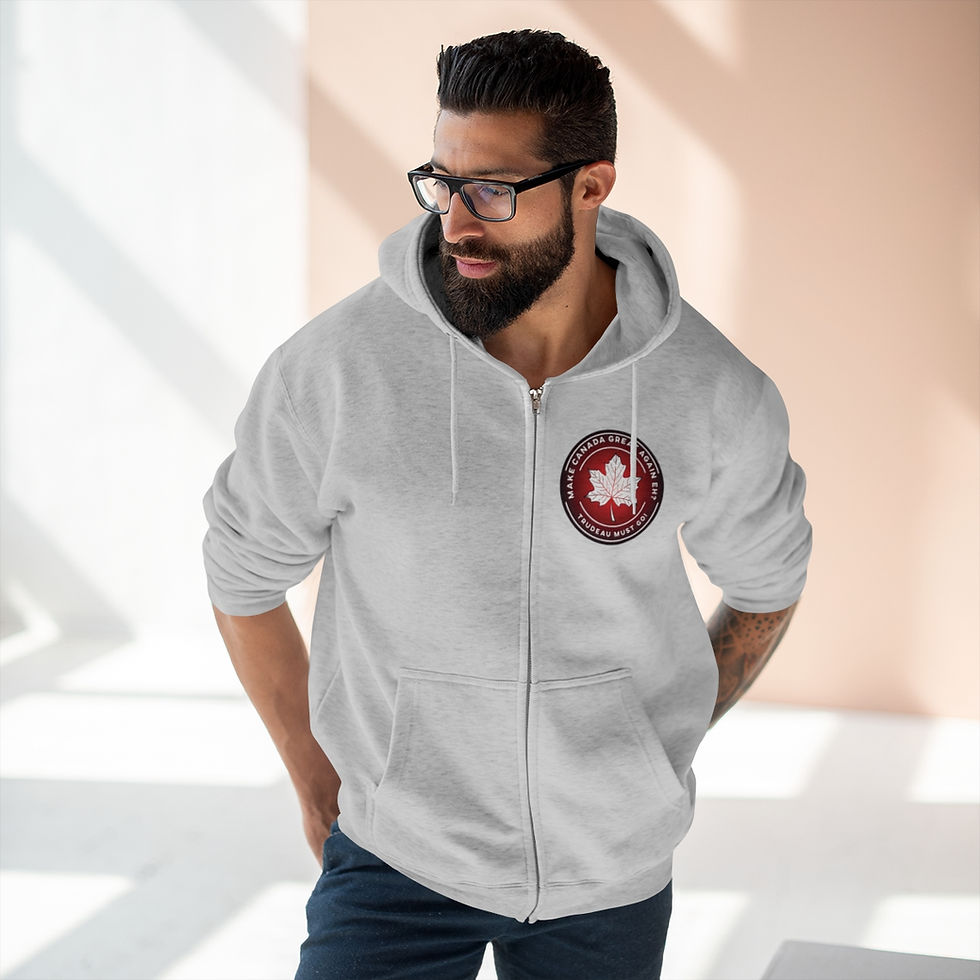 Thumbnail: Make Canada Cozy Again Unisex Zip Hoodie