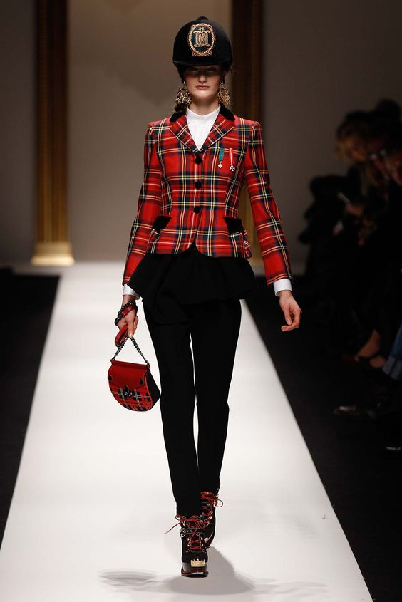 Thumbnail: Moschino 2013 Tartan Heart Skirt