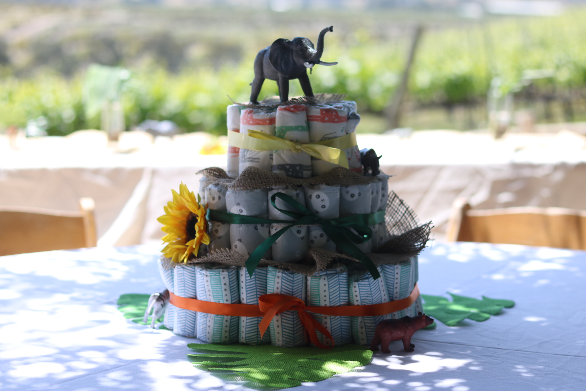 a perfectly wild diaper cake