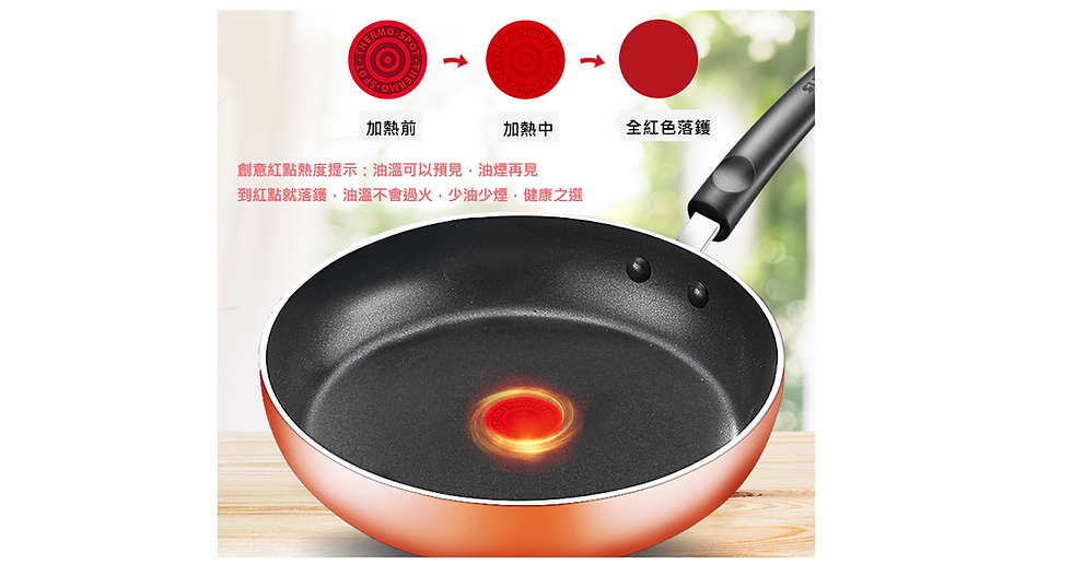 縮圖：平底易潔煎鍋平底鑊 (明火、電磁爐適用) 