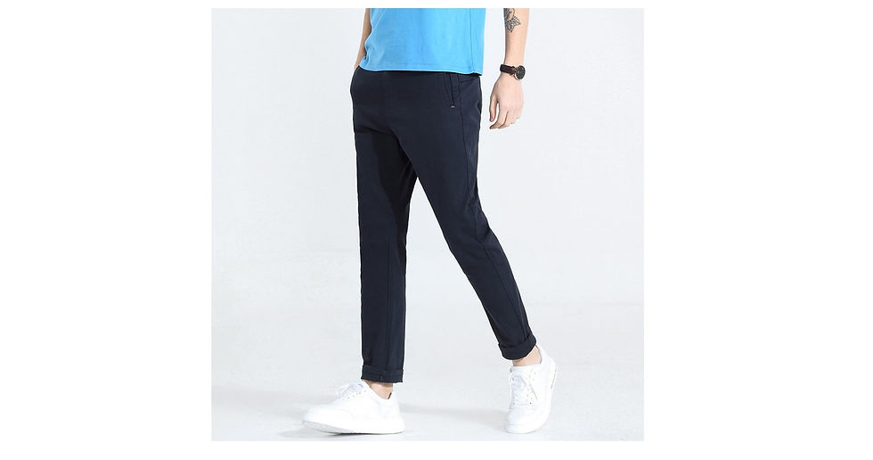 Thumbnail: Men Simplicity Solid colored trousers