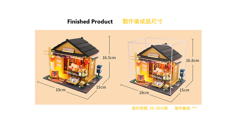 Thumbnail: 3D Model Japanese Grocery Store Mini House Music Box DIY Puzzle Handmade Craft