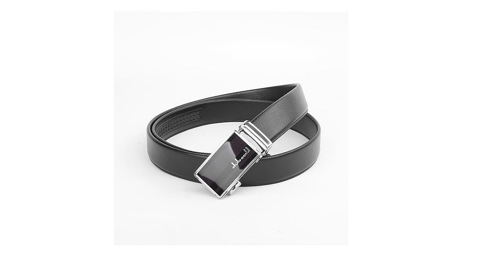 Thumbnail: Men's DON SOUL SILVER Leather Ratchet Belt