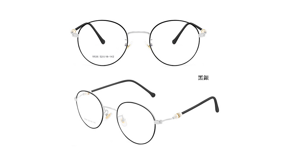 Thumbnail: Small Beaded Round Myopia Glasses Optical Frame