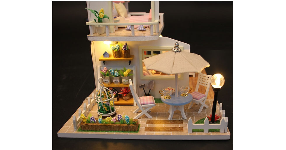Thumbnail: 3D Model Pink Rose Mini House Music Box DIY Puzzle Handmade Craft