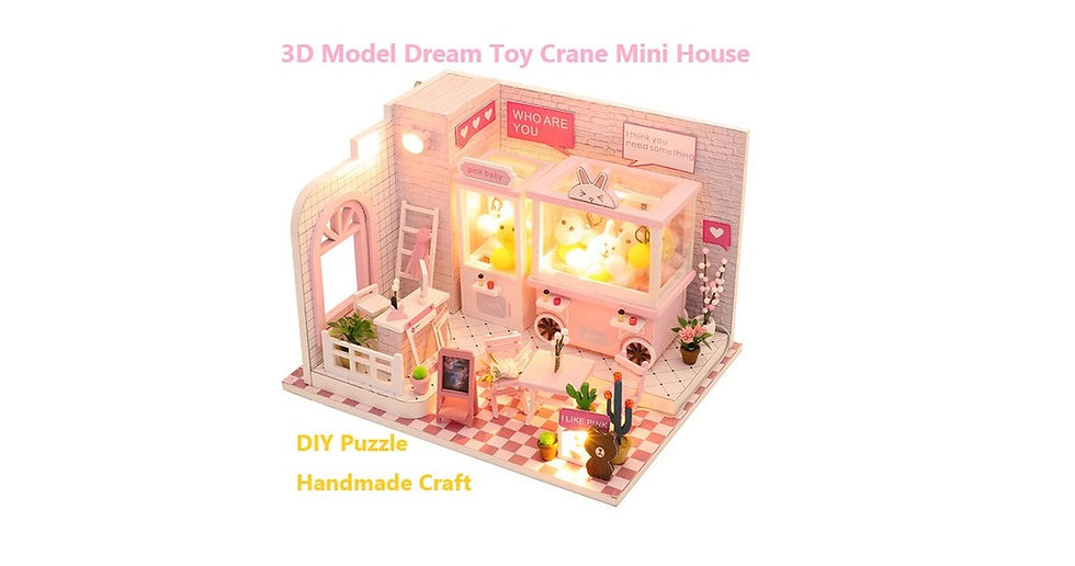 Thumbnail: 3D Model Dream Toy Crane Mini House Music Box DIY Puzzle Handmade Craft