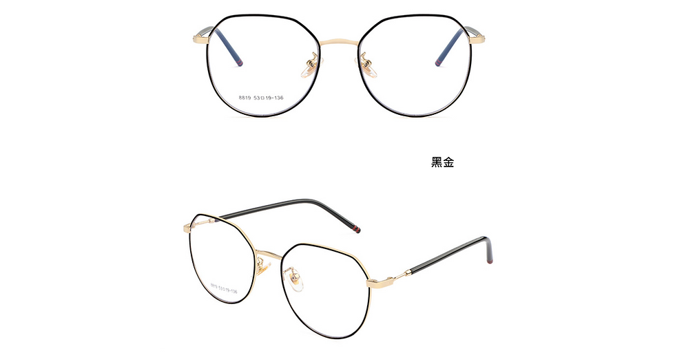 縮圖：復古金屬近視眼鏡框架光學框架