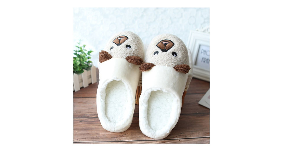 Thumbnail: Unisex Cozy Cartoon Animals Slippers