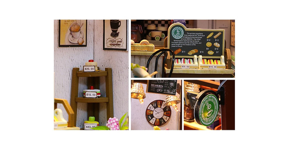 Thumbnail: 3D Model Dream Cafe Mini House Music Box DIY Puzzle Handmade Craft