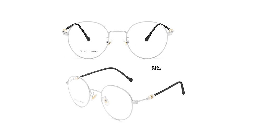 Thumbnail: Small Beaded Round Myopia Glasses Optical Frame
