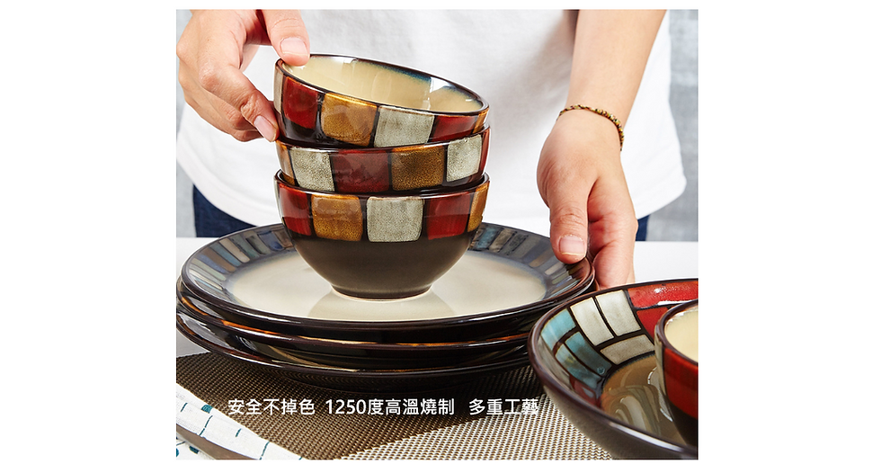 縮圖：西式古典格系列碗碟套裝 (5件)