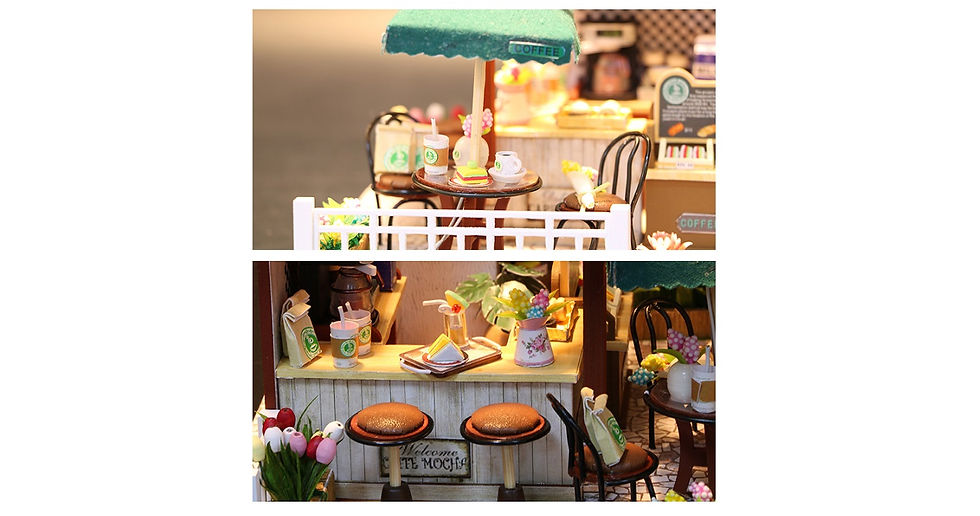 Thumbnail: 3D Model Dream Cafe Mini House Music Box DIY Puzzle Handmade Craft