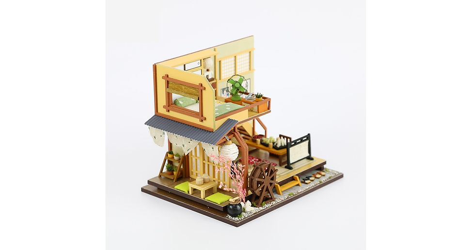 Thumbnail: 3D Model Japanese House Mini House Music Box DIY Puzzle Handmade Craft