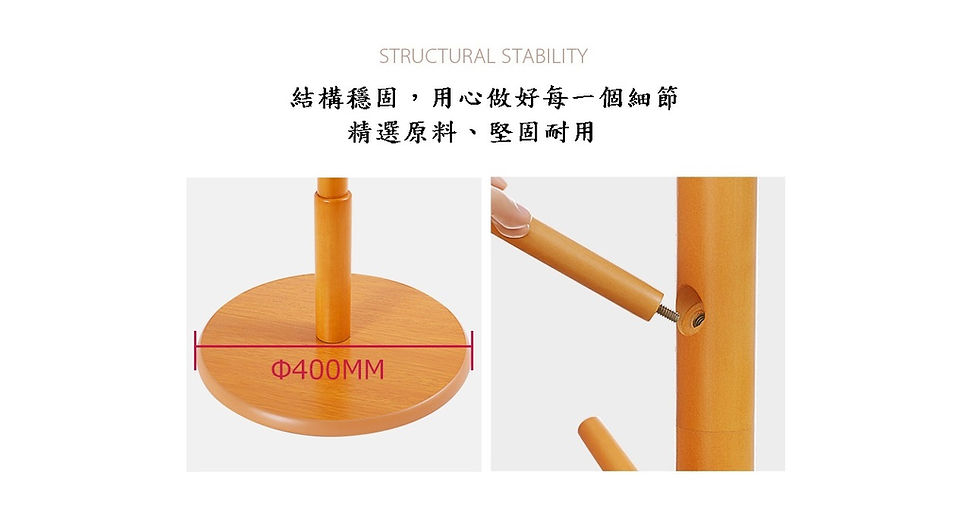 Thumbnail: European Style Natural Solid Wood Coat Rack