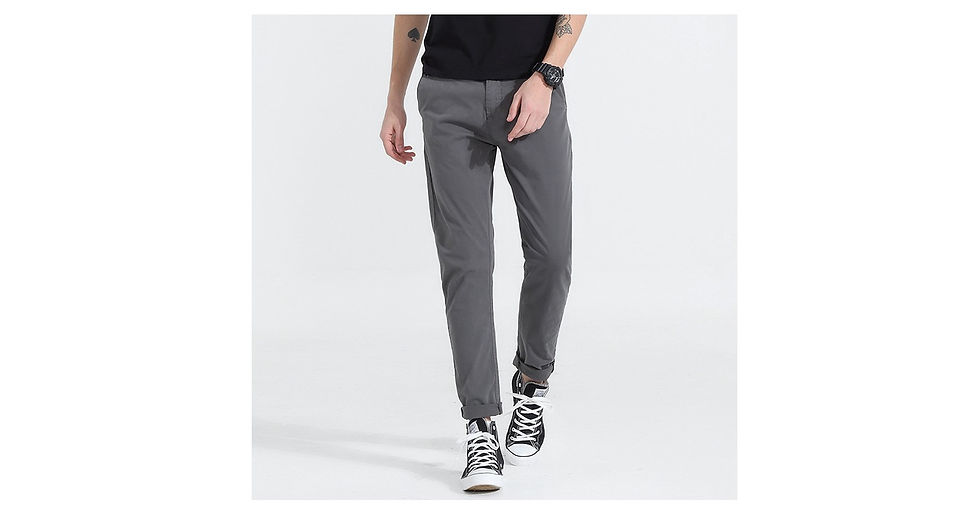 Thumbnail: Style Solid Tone Slim Fit Pants