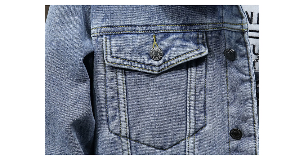 Thumbnail: Woolen Trucker Denim Jacket