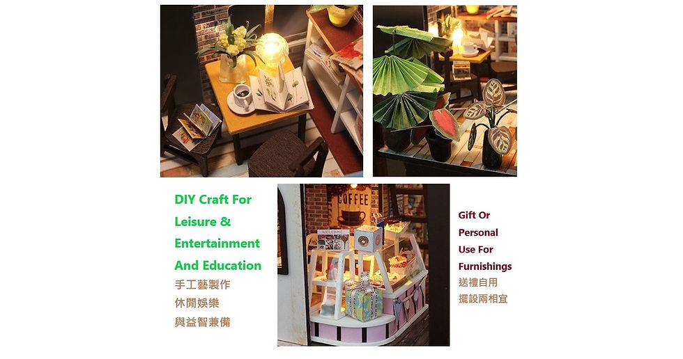 Thumbnail: 3D Model Europe Coffee House Mini House Music Box DIY Puzzle Handmade Craft