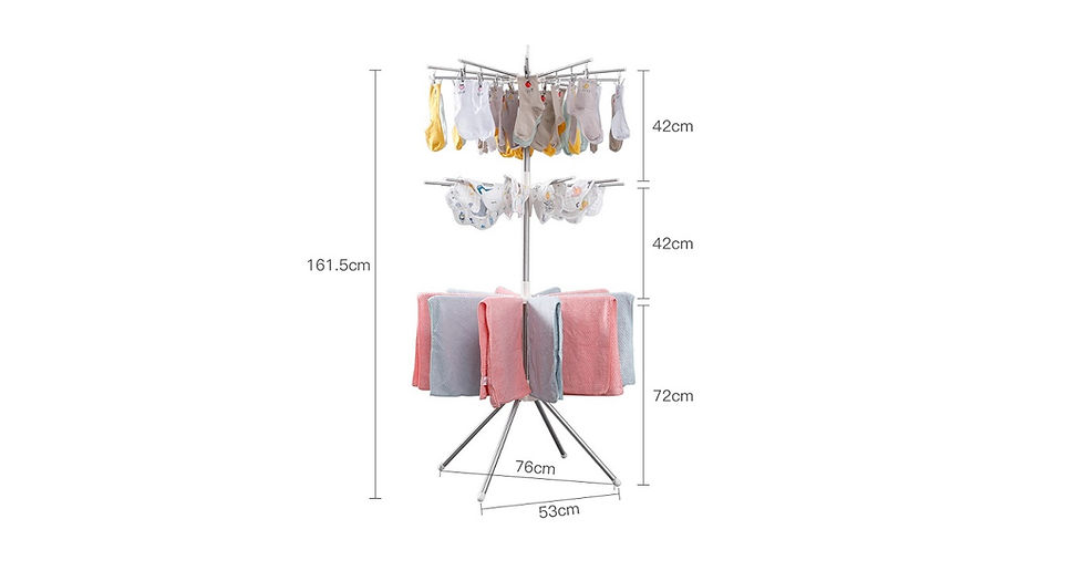 Thumbnail: Japanese Style Tree Shape Stainless Steel BB Clothes Drying Rack