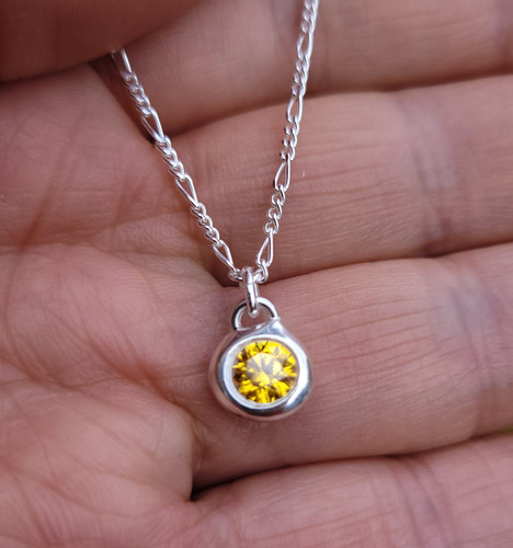 Silver Yellow Berry Necklace Sharon Moncur Jewellery