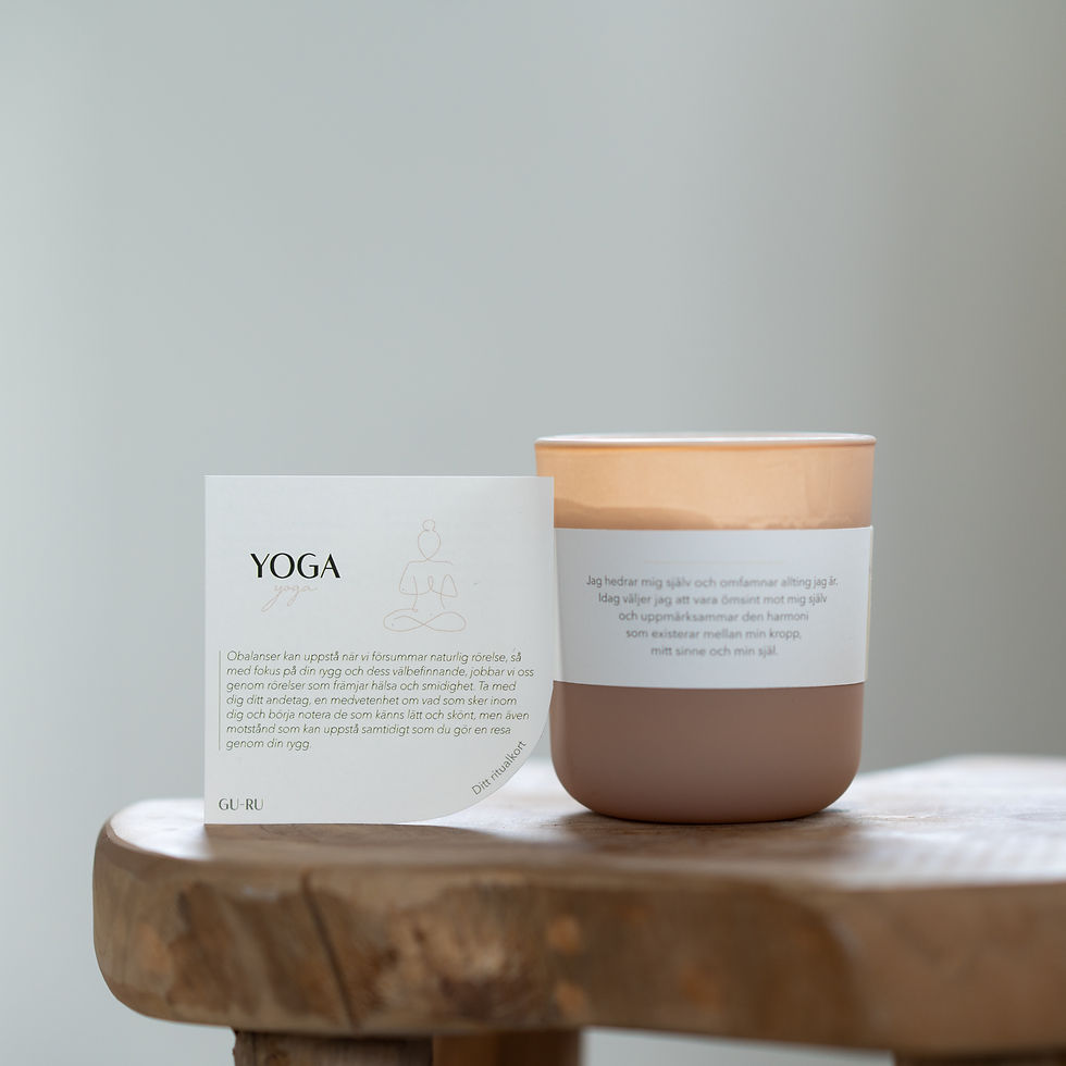 Miniatyrbild: GU-RU Doftljus - Yoga med affirmation och ritualkort