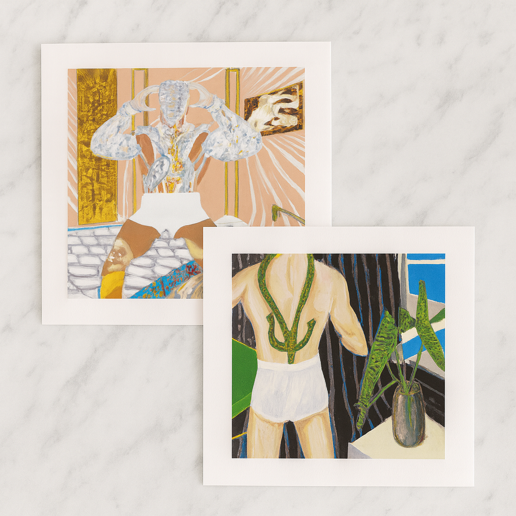 'Green & Gold' Art Card Set