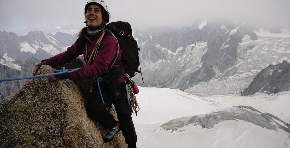 Looking at the last pitch of Rébuffat- Baquet in Aiguille du midi - PH. Ryan Colley