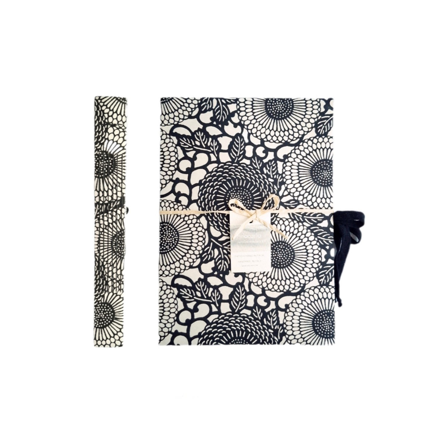 Noto Fiori, Quaderno A5 fatto a mano, in carta riciclata, 96 fogli