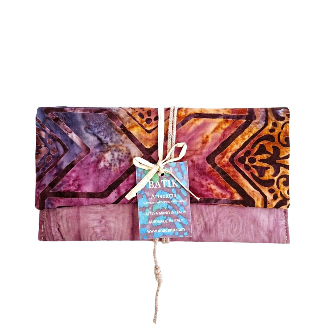 Astuccio Artigianale, Batik Arabesco Mix, 12x20 cm