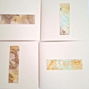 Thumbnail: Biglietti con Ecoprint, 6 pezzi 10x10 cm