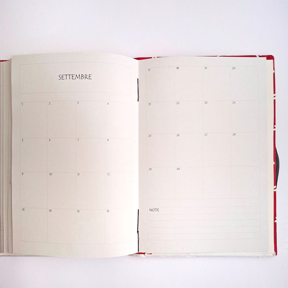 Miniatura: Agenda A5  settimanale 2027 fatta a mano, Turchese, 15x21 cm, in carta riciclata