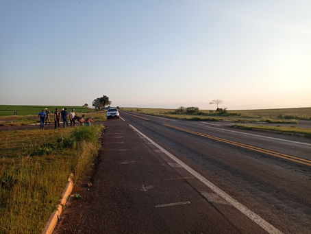 Motociclista fica gravemente ferido em acidente no trevo do Citegem na BR-468