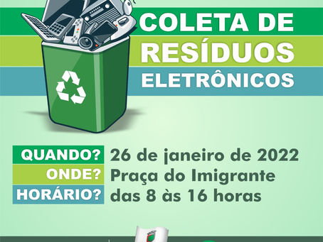 Coleta de lixo eletrônico ocorrerá dia 26 em Tenente Portela