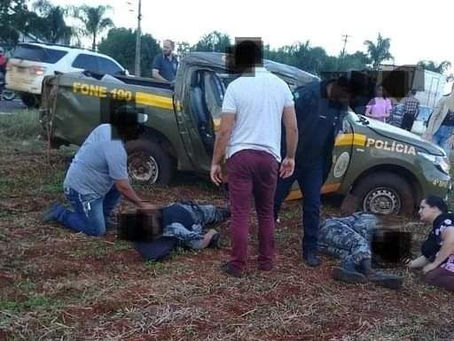 Acidente deixa brigadianos feridos em Santa Rosa