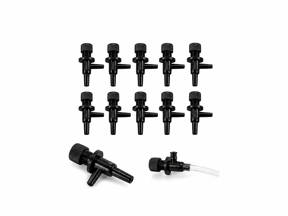 Thumbnail: 12 black aquarium air flow control valves