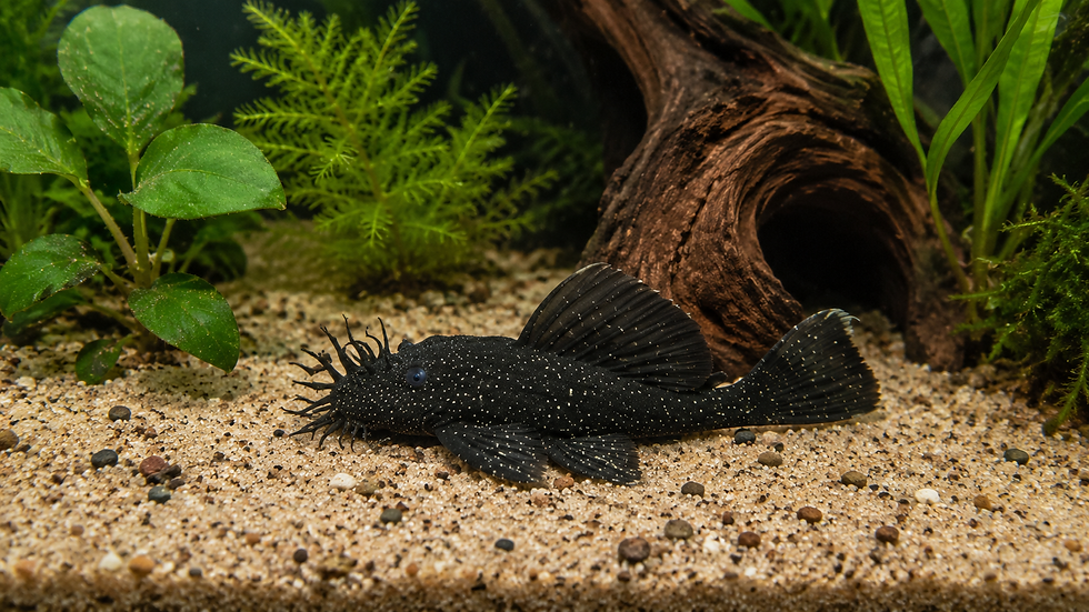 L183 Starlight Bristlenose Pleco on sandy substrate