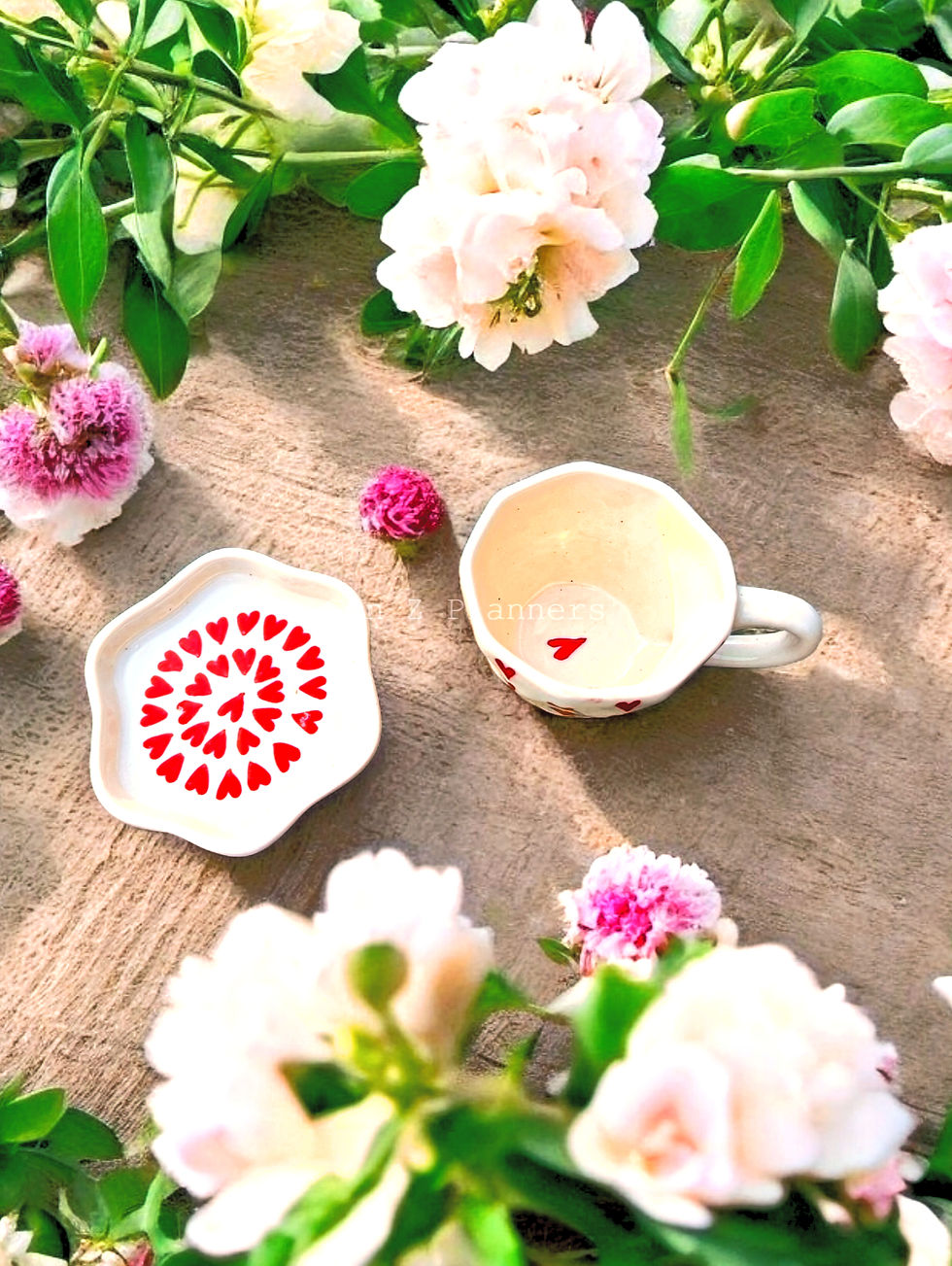 Thumbnail: 'Feeling Red' Cup with Plate Set