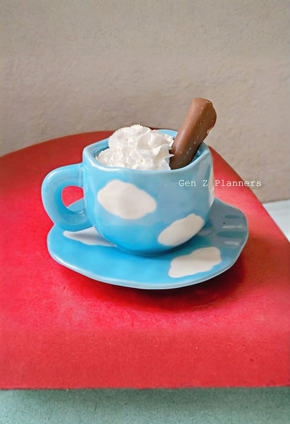 Thumbnail: 'A Piece of Light Blue Sky' Cup with Plate Set
