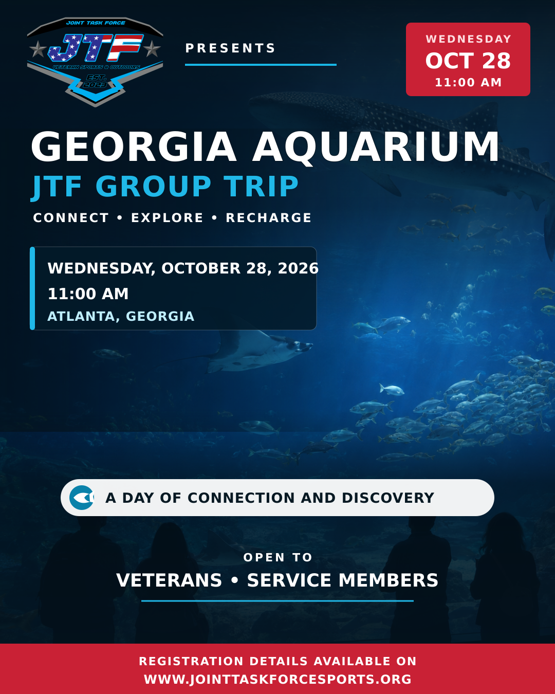 GEORGIA AQUARIUM JTF GROUP TRIP — OCTOBER 28TH • 11:00 AM ET