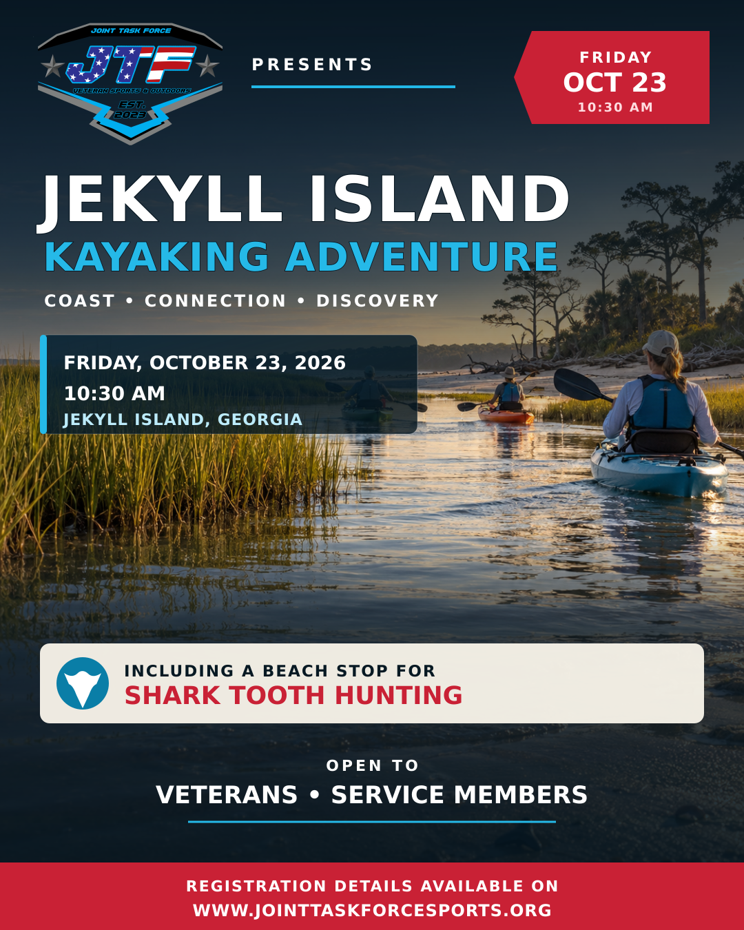 JEKYLL ISLAND KAYAKING ADVENTURE — OCTOBER 23RD • 10:30 AM ET