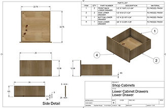 2D CAD Drawing of Shop Cabinets