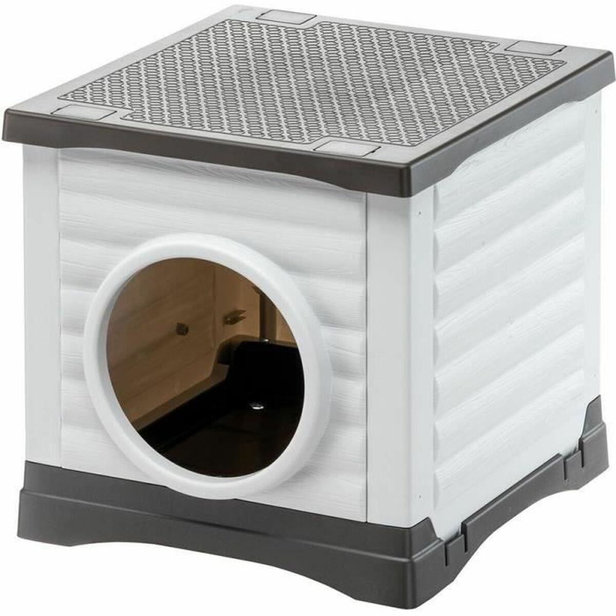 Pet bed Ferplast PETVILLA 50 Resin Thermoplastic 38,5 x 43 x 38,5 cm White Grey