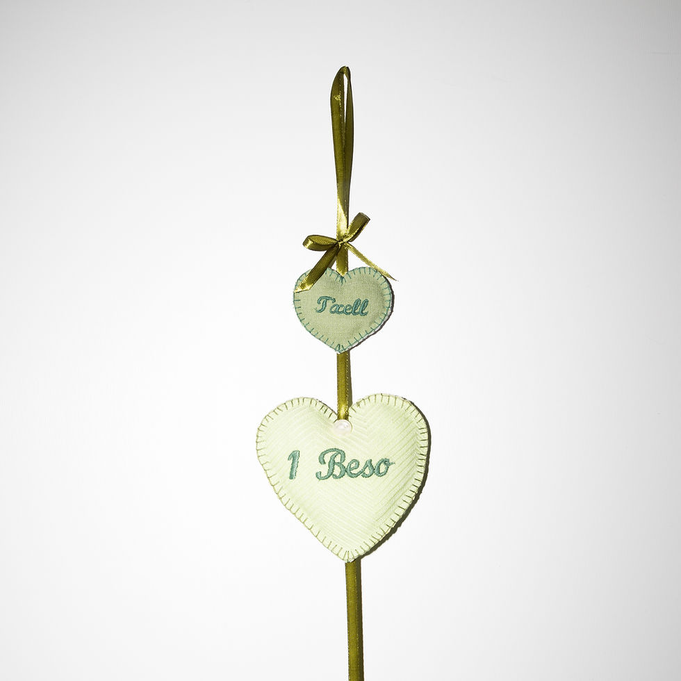 Miniatura: Corazón Triple Besos Verde
